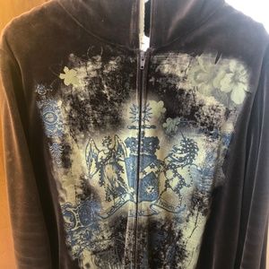 Brown Velvet Sweatshirt